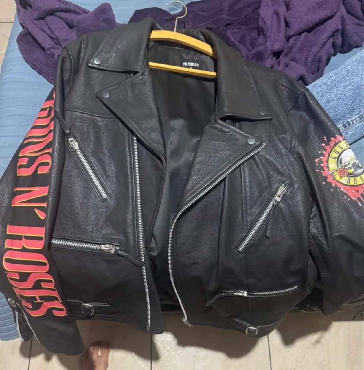 Jaqueta de couro Guns N? Roses 
