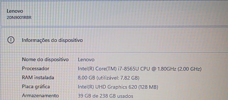 Notebook Lenovo ThinkPad E490 i7-8565U 8GB RAM 256GB SSD - Foto 4