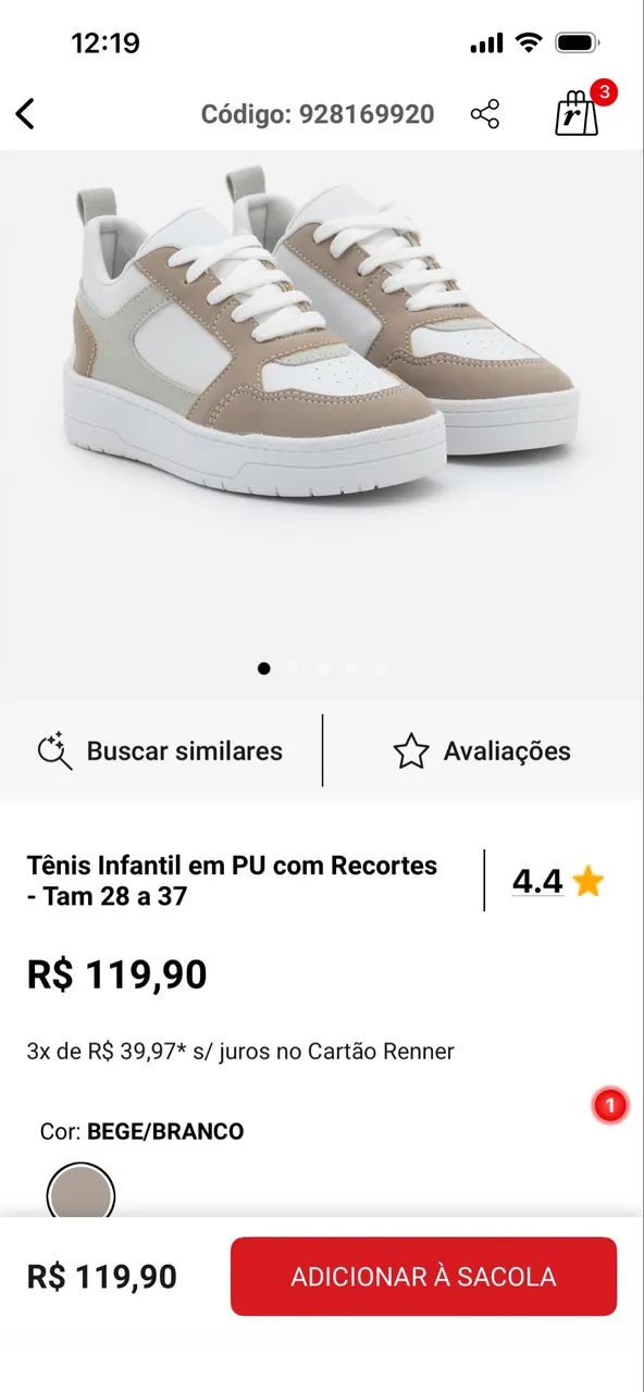 Tênis infantil 