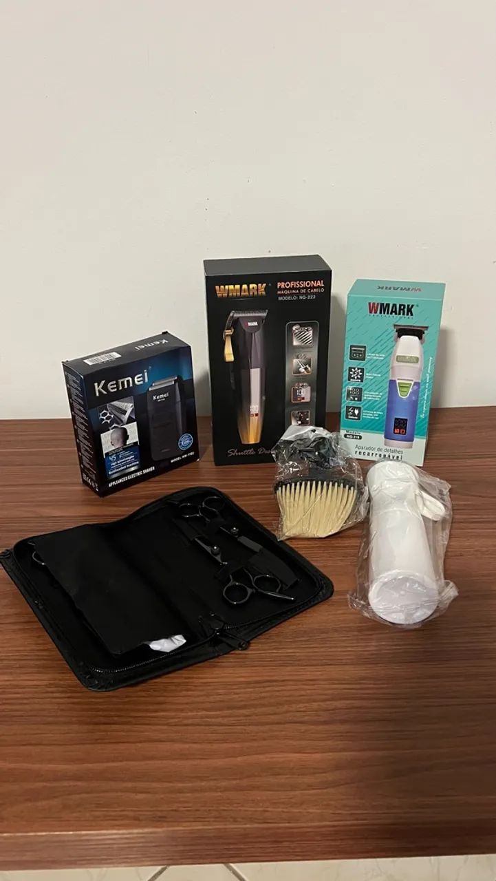 kit completo de barbeiro Wmark - Foto 2