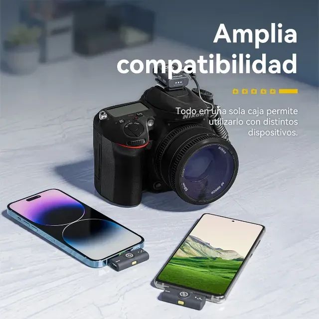 Microfone Hollyland Lark M2 Duo Combo Duplo Para 2 Pessoas USB-C, Lightning e Camera preto - Foto 4