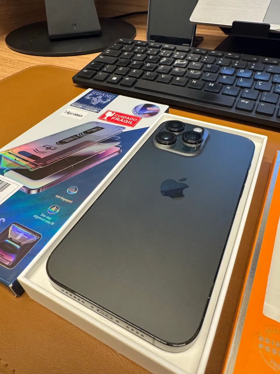 iPhone 14 Pro Max, 128GB, Space Black, Usado, com Caixa e NF