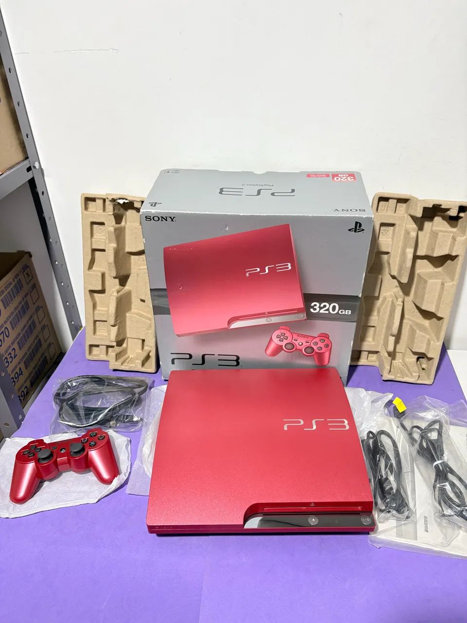 Console playstation 3 scarlet red ps3 vermelho