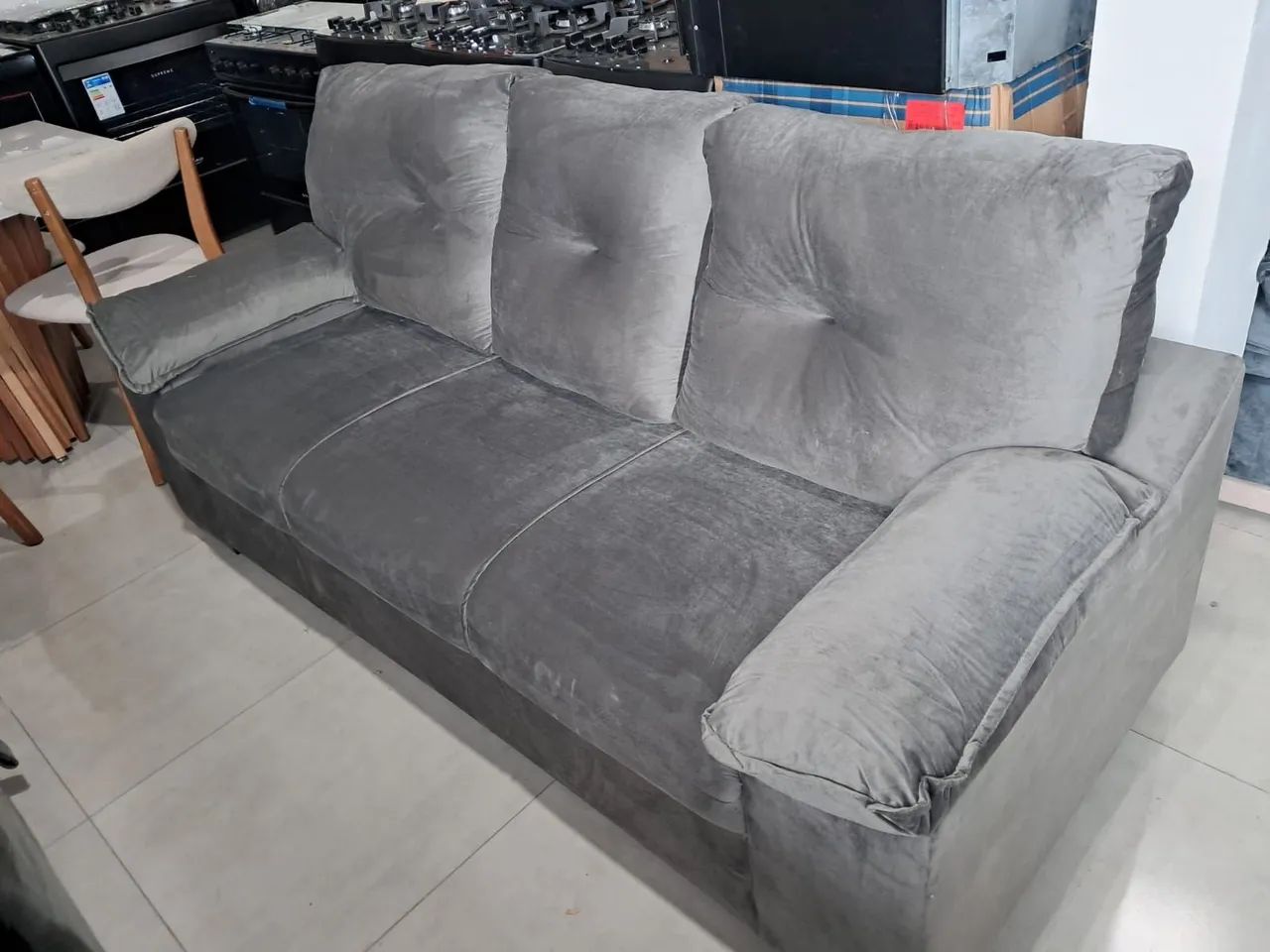 Sofa de veludo novo 3 lugares  - Foto 3