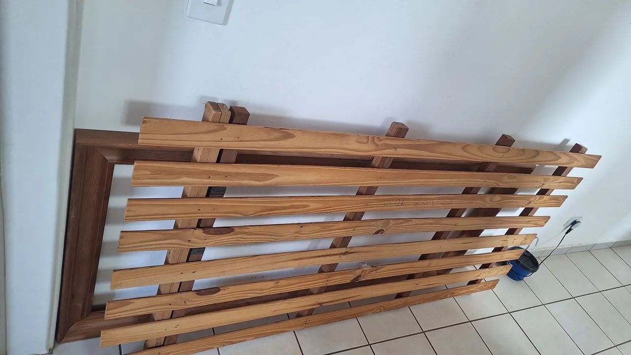 CAMA SOLTEIRO COMPLETA MADEIRA MACIÇA  - Foto 5