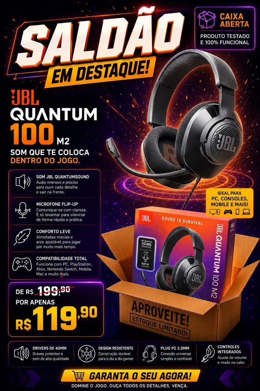 Headset JBL Quantum 100