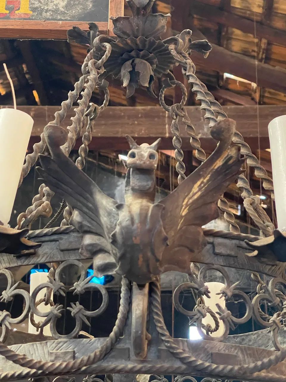 Lustre de ferro estilo gótico antigo - Foto 5