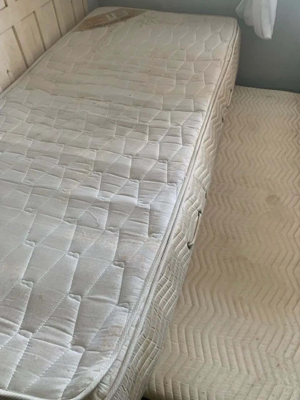 Cama de solteiro grande com auxiliar,ortocrin com tecido jacquard bambu