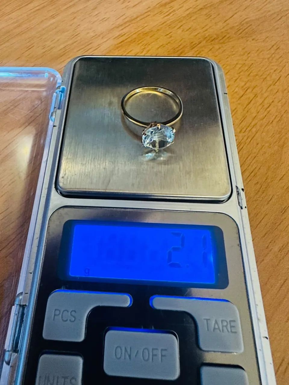 Anel em ouro 18k com Água Marinha 2,1 Gramas - Foto 5