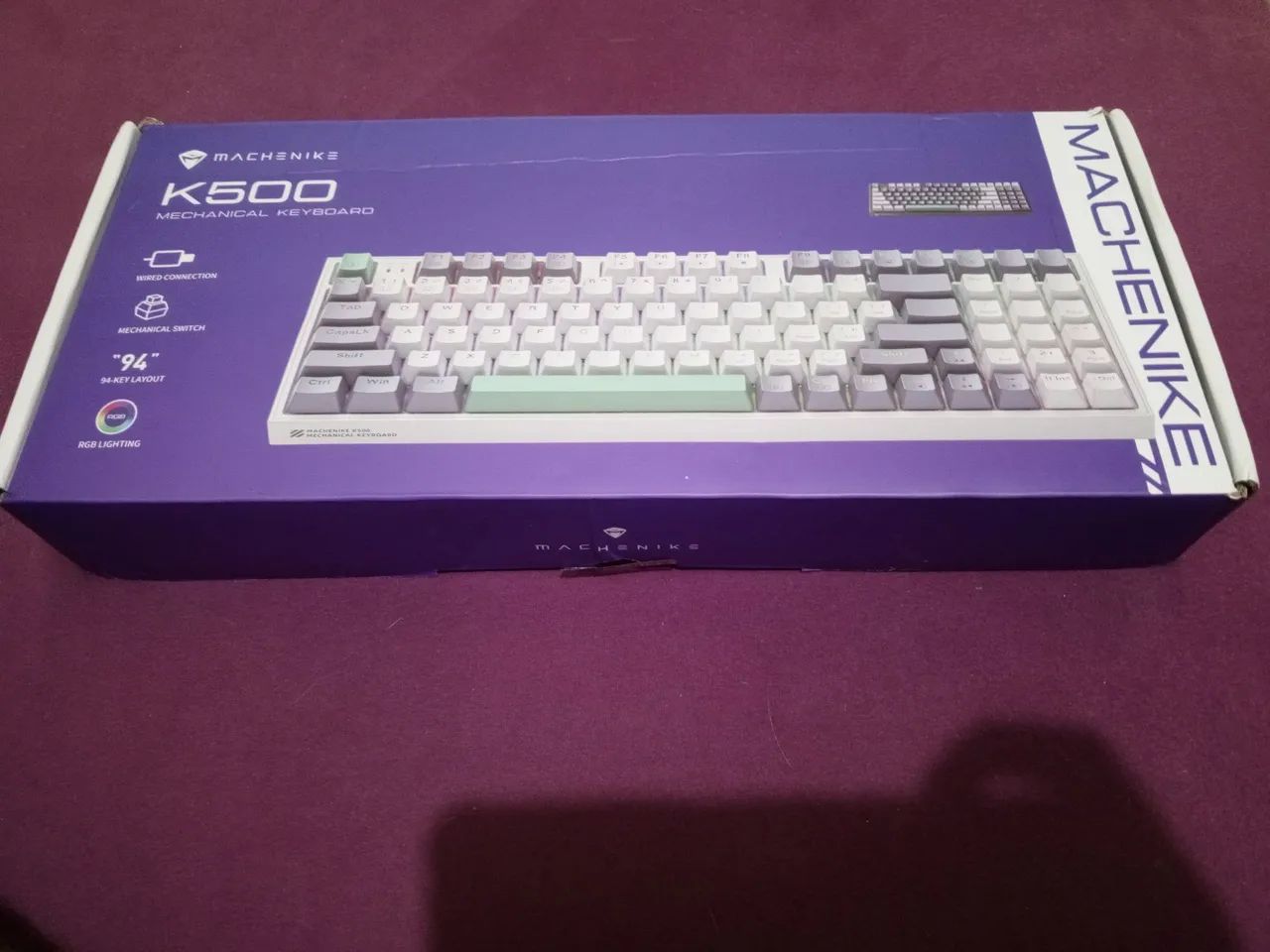 Teclado mecânico Machenike K500 Mechanical Keyboard - RGB, 94 teclas