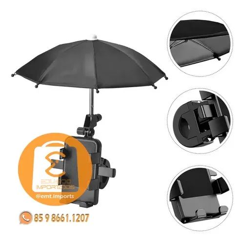 Suporte Moto para Celular Proteção Guarda-chuva OBERON OR-SP26 - Foto 3