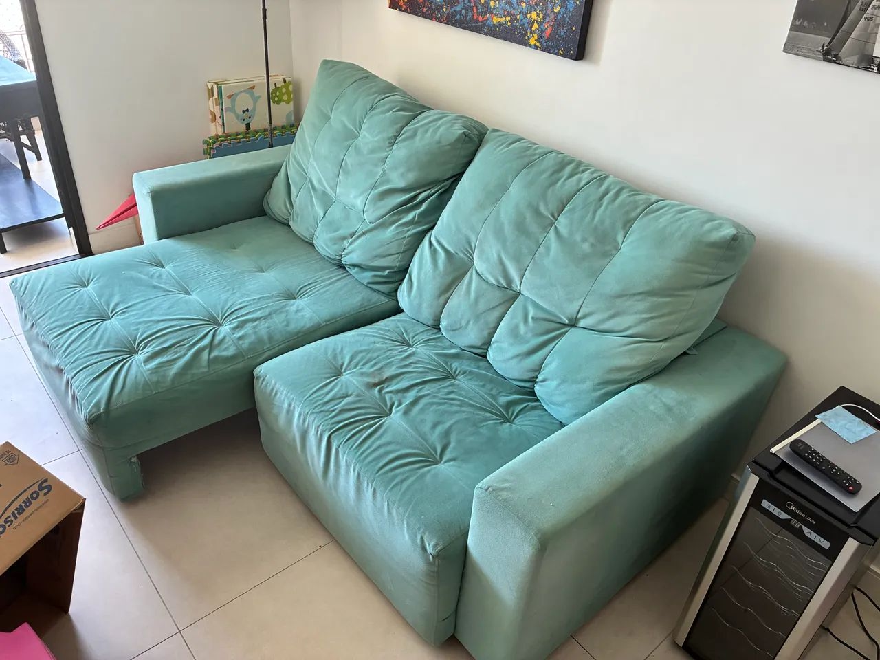 SOFÁ 3 LUGARES COM CHESI 