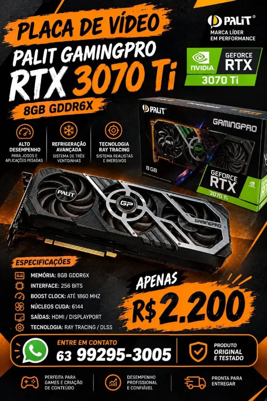 Geforce RTX 3070 Ti Palit GAMINGPRO