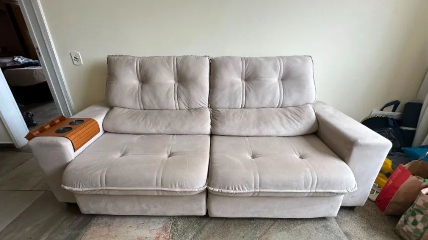 Sofá Retratil Inclinavel 4 lugares - Foto 4