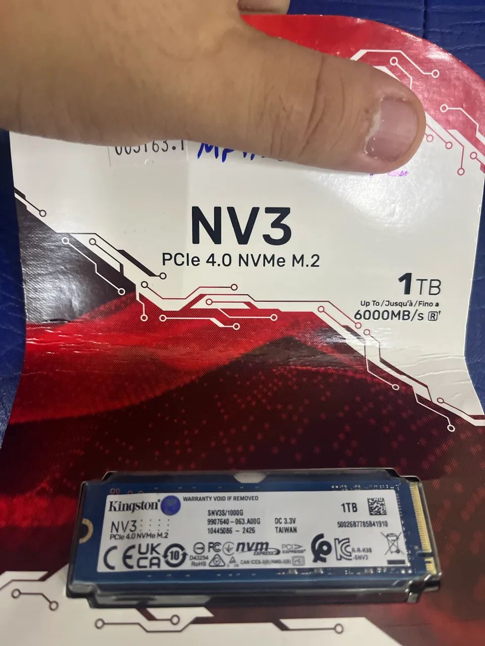 Ssd mv3 kingston 1TB 