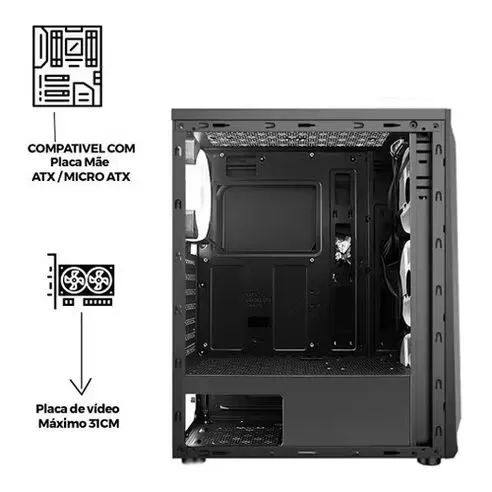 Gabinete Gamer + 4 fans - Foto 3