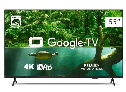 Smart Tv Google Phillips 55 Polegadas 4K - Foto 4