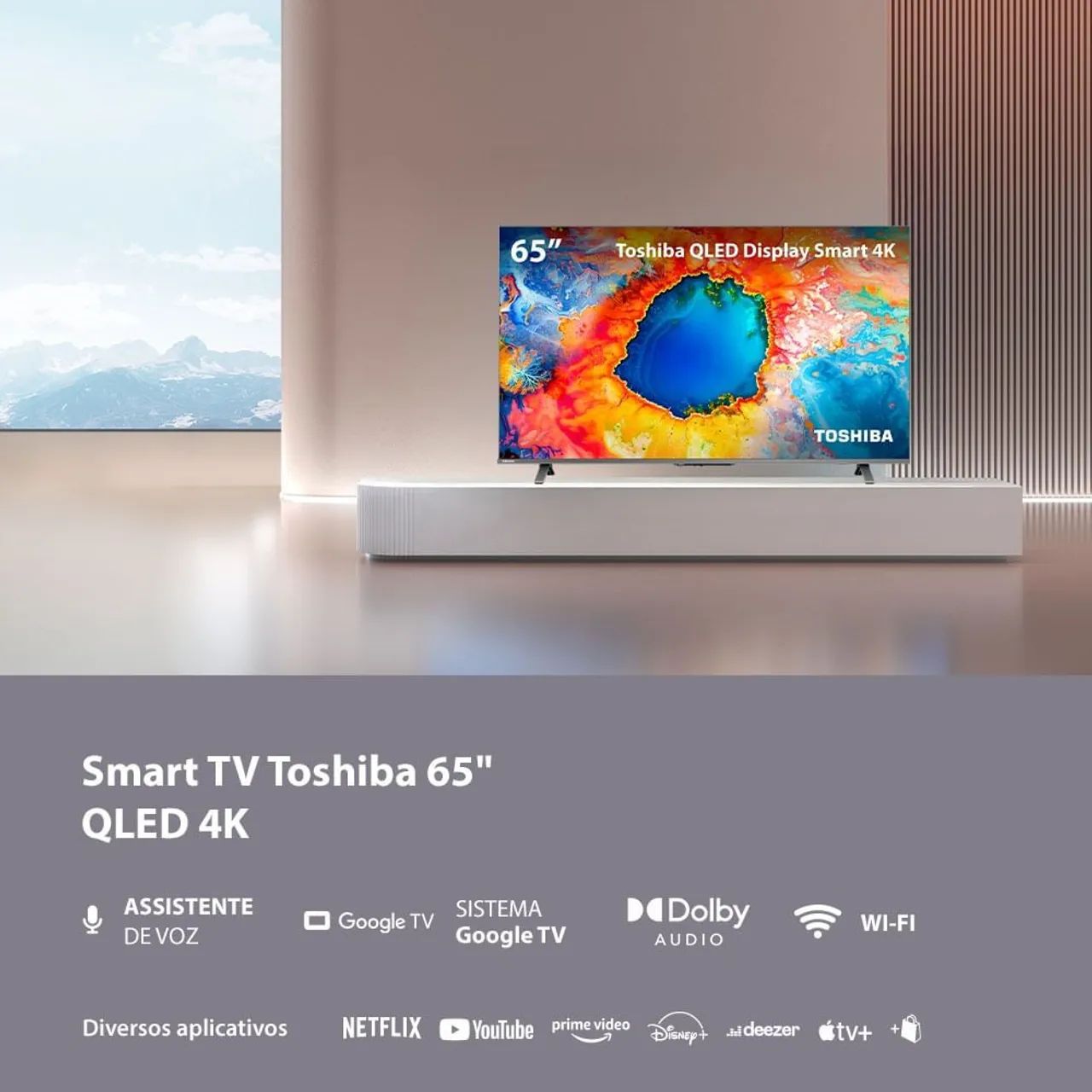Tv Toshiba 65 polegadas lacrado com NF e garantia. - Foto 3