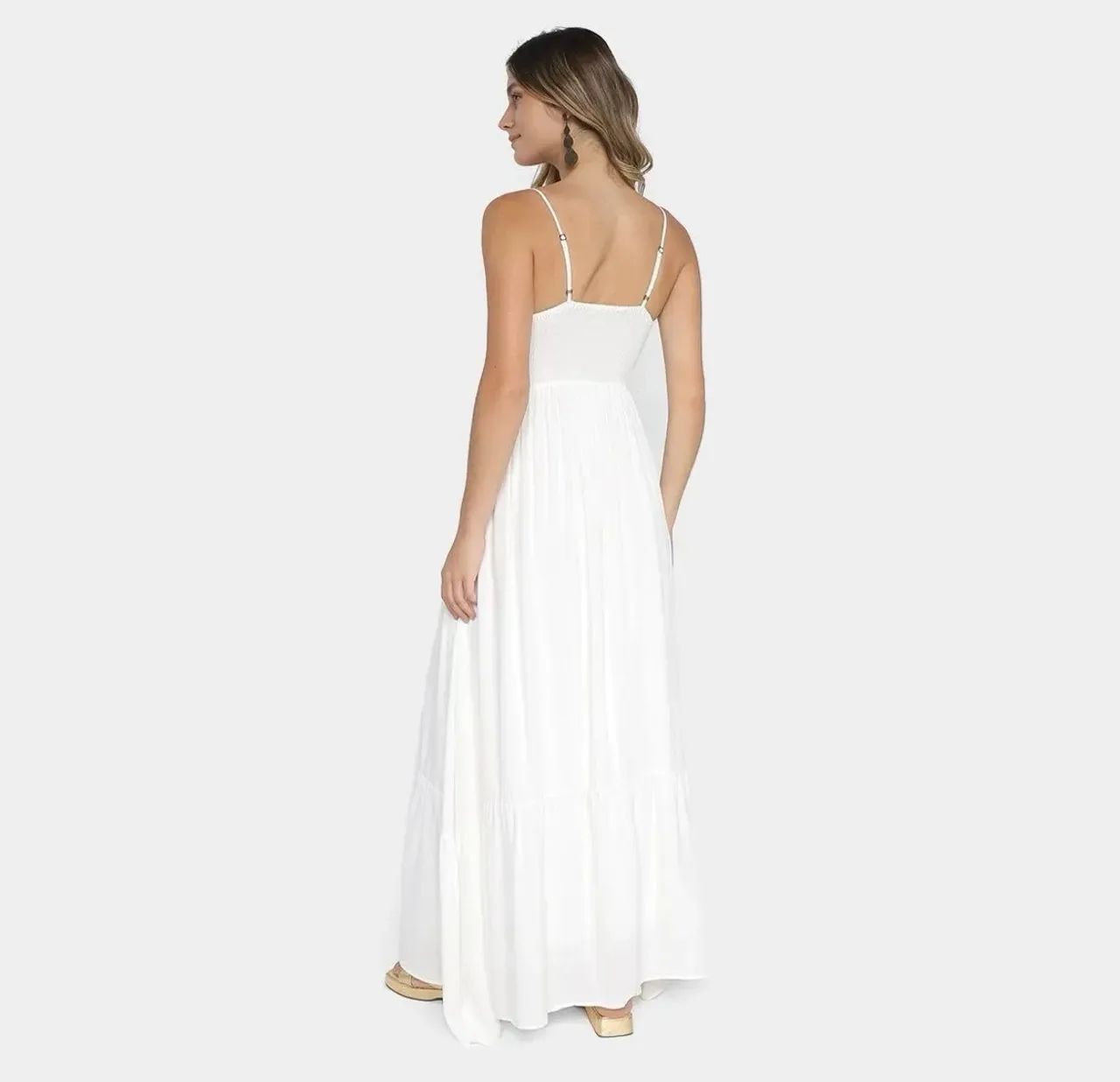 vestido branco longo farm - Foto 3