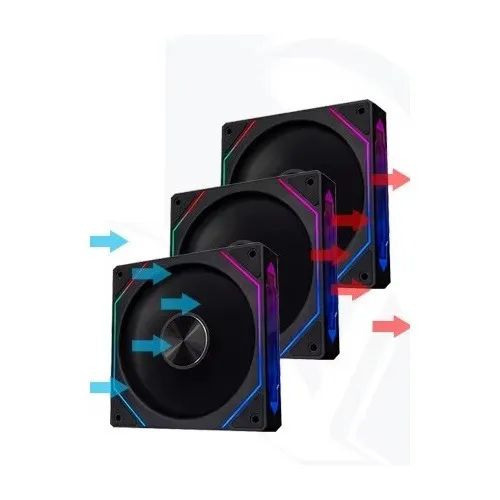 Kit 3x Fans Prism 4 RS ARGB Preto