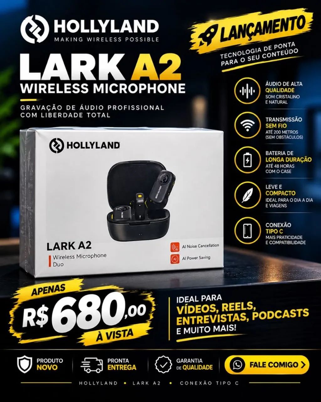 Hollyland Lark A2 - Lançamento 