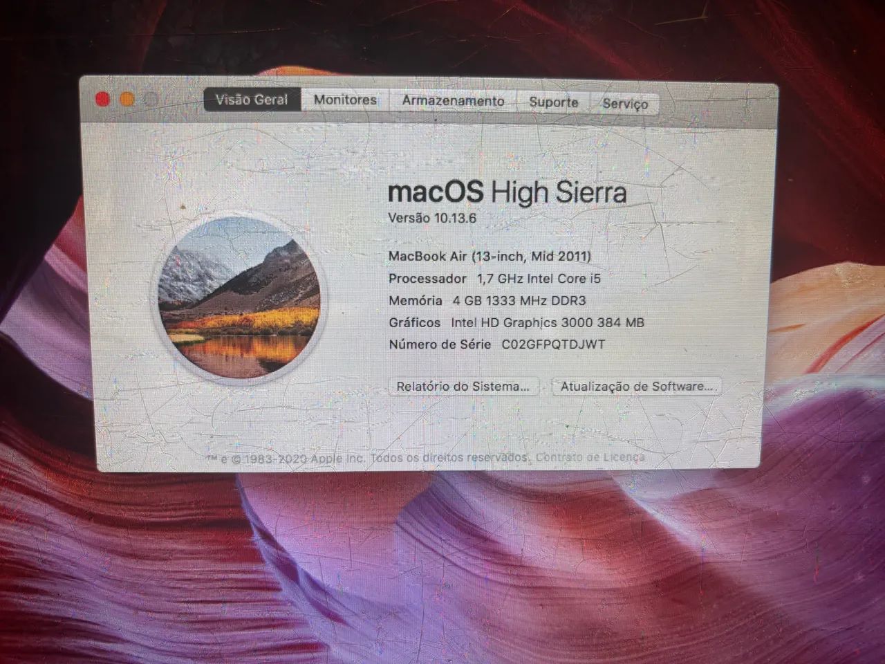 mac出品 Macbook air apple 13? mid 2011 para retirada de peças - Notebooks