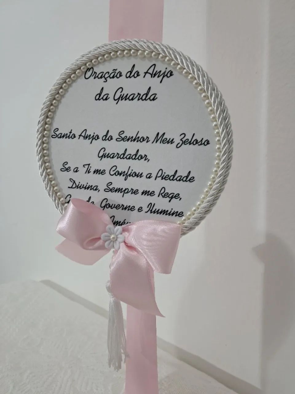Escapulário de Porta - Anjo da Guarda (Rosa) - Foto 3