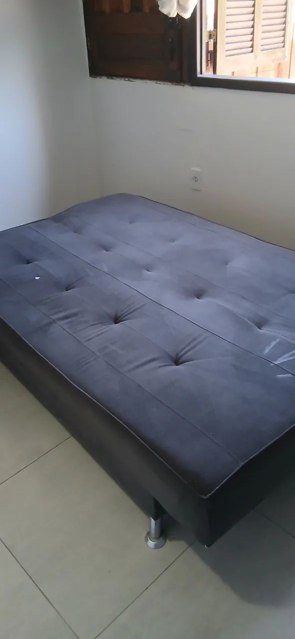 Sofá Cama Casal Grafite - Retrátil e Prático - Foto 3