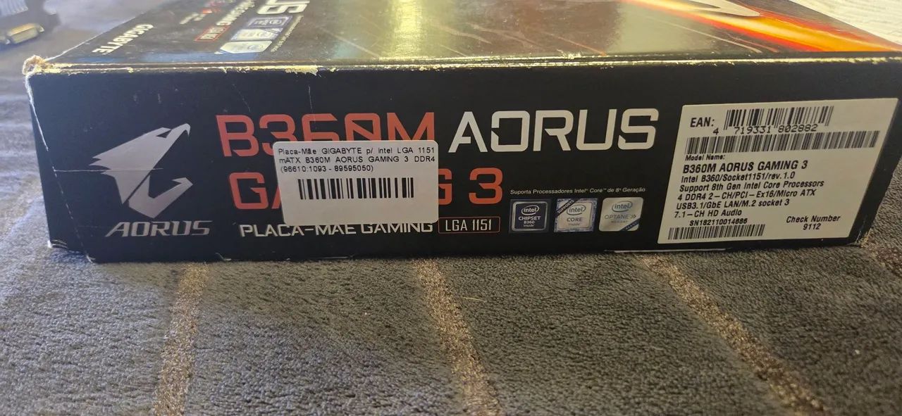 Kit Intel i5-9400 + Placa-Mãe Gigabyte B360M Aorus Gaming 3 - Foto 3