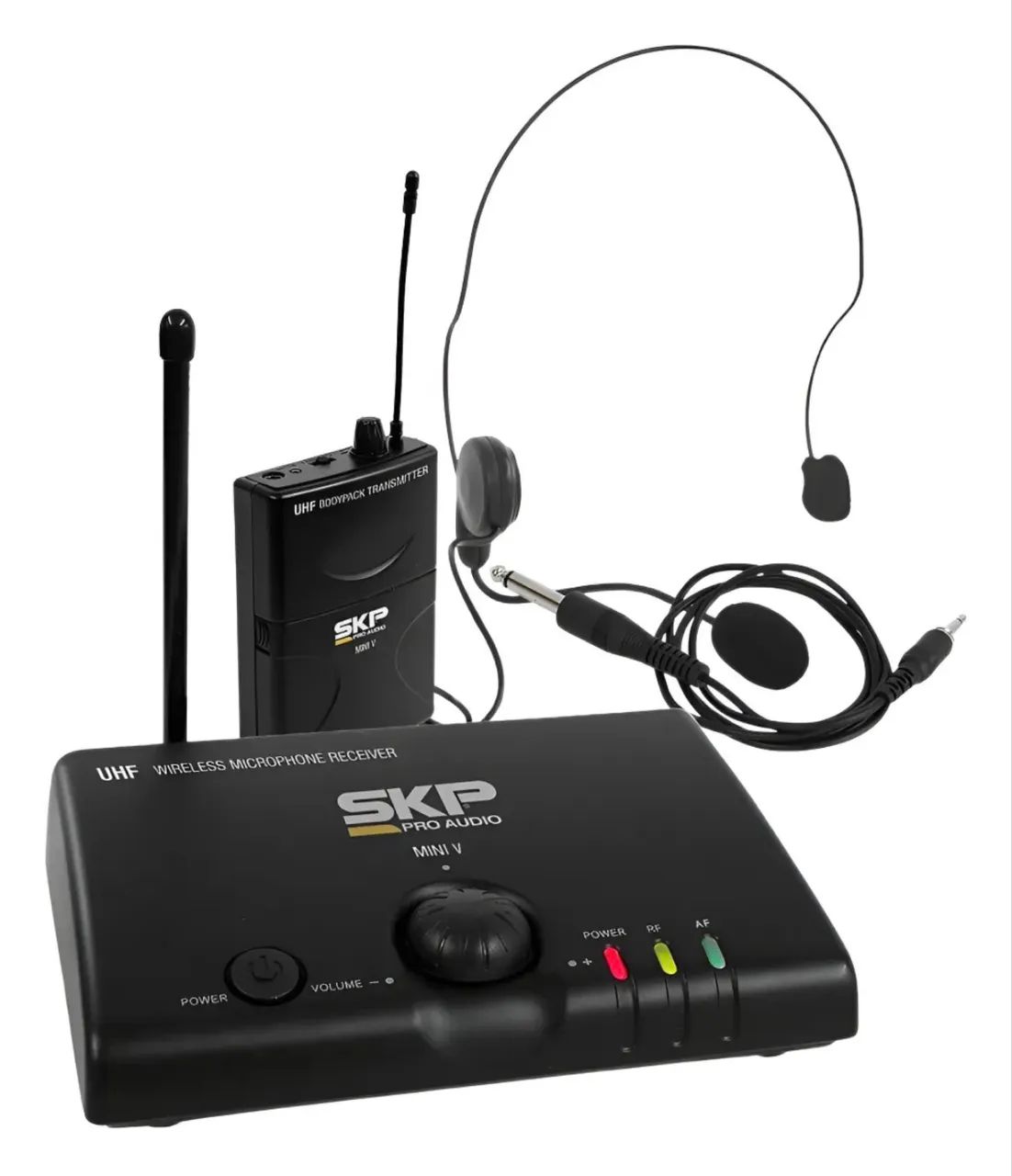 Microfone Sem Fio Skp Com Transmissão Digital Uhf 700 Pro