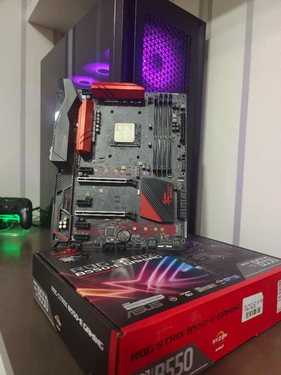 Kit ryzen 5 3600 placa mãe x370