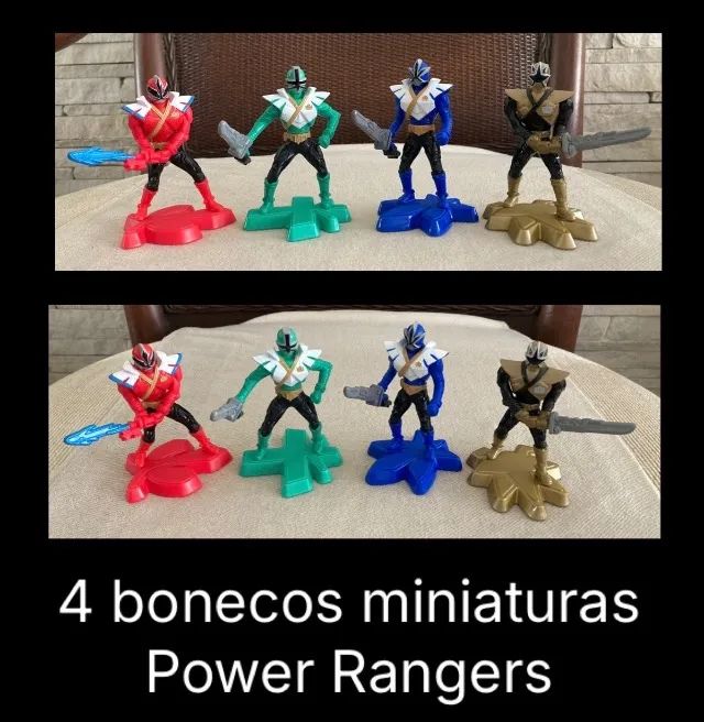 4 bonecos Power Rangers