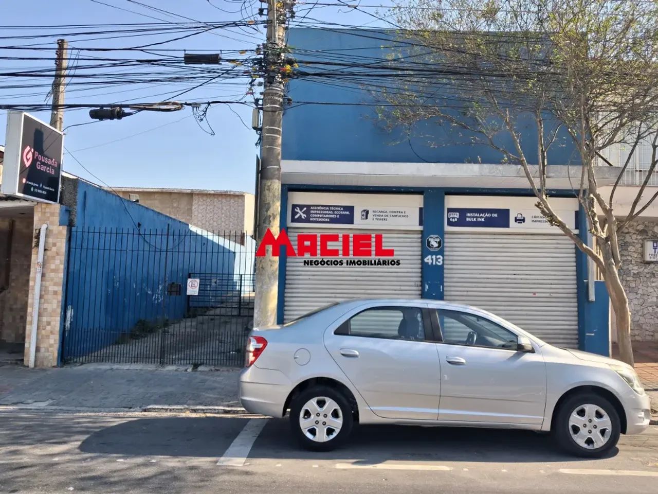 Prédio comercial no centro da cidade, salão com portas de aço com edicula nos fundos, mais - Foto 4