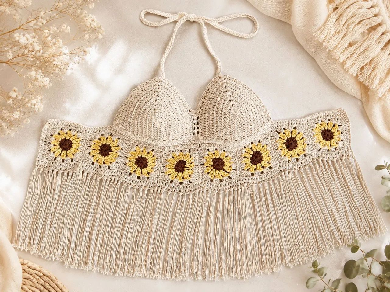 Cropped de crochê