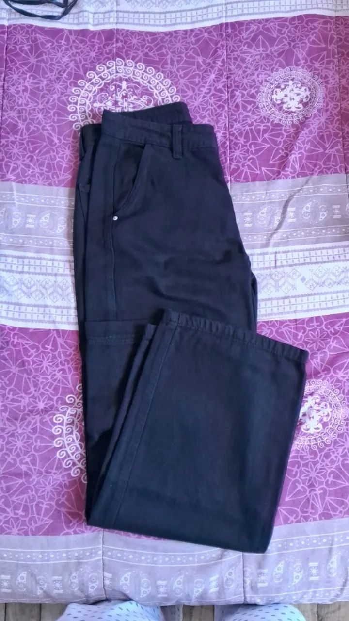 Calça wide leg preta - Foto 2