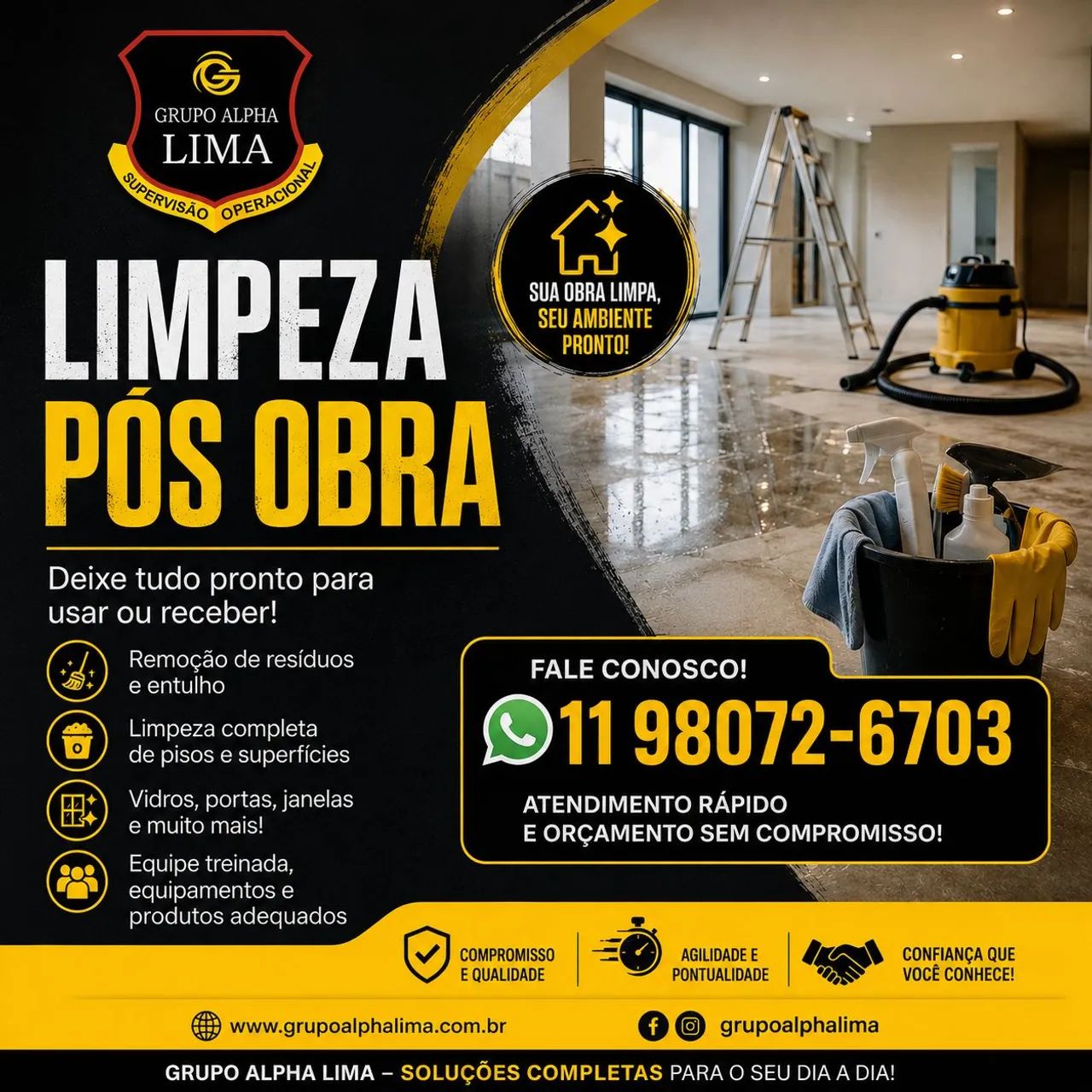 Limpeza pós obra Alphaville região 