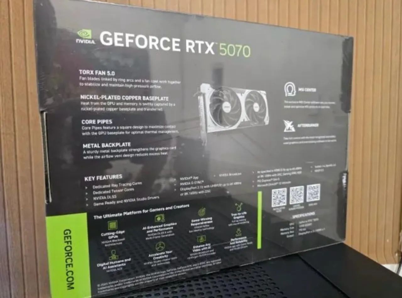 RTX 5070 MSI VENTUS X2 IMPECÁVEL 