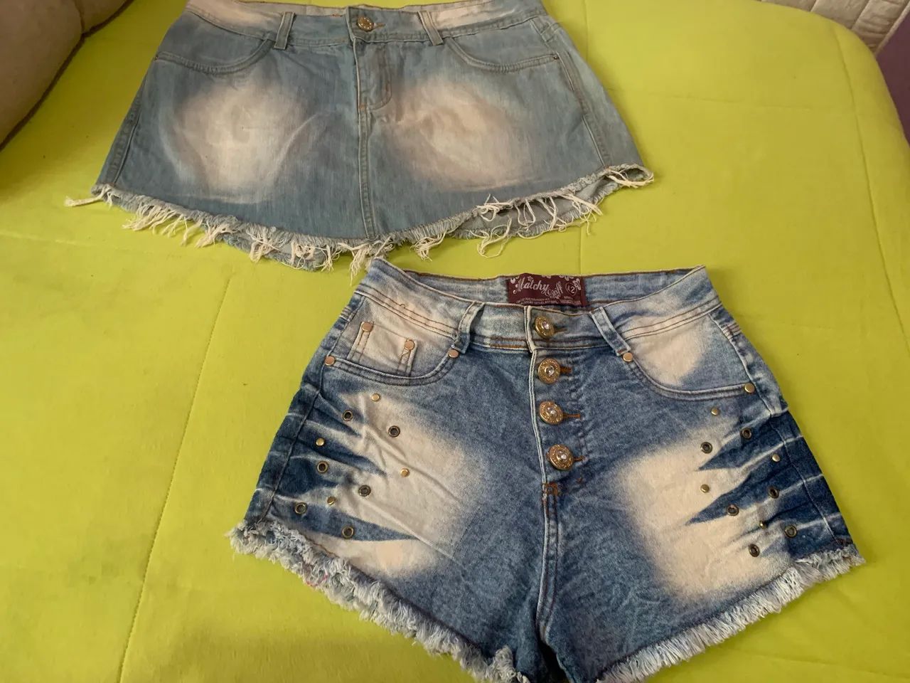 5 pcs femininas, mini saias e shorts jeans; c&a - Foto 2