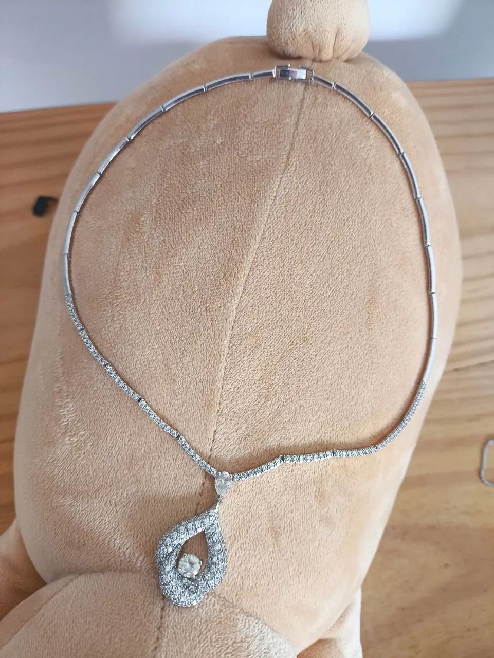 Colar banhado a prata cravejado de zircônia  - Foto 3