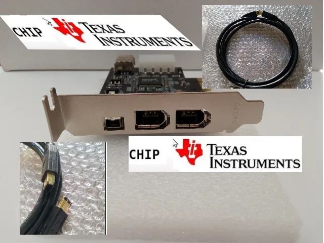 Placa Pci-ex Firewire Low-profile 1394a 400 Chip Texas + Cabo 6x6 Prof.