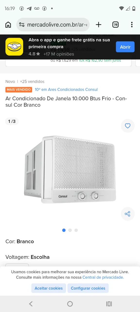 Ar condicionado Consul 10 mil BTUs zerado  - Foto 2