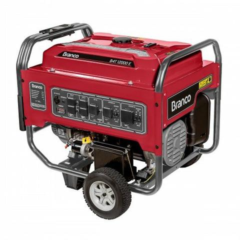 Gerador branco b4t 12000e gasolina partida eletrica
