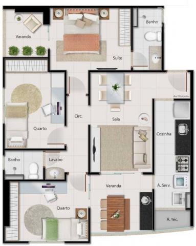Apartamento com 3 quartos para alugar, 82 m² por R$ 1.550/mês - Praia de Itaparica - Vila - Foto 20