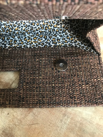 Bolsa tipo carteira em tecido - Foto 3
