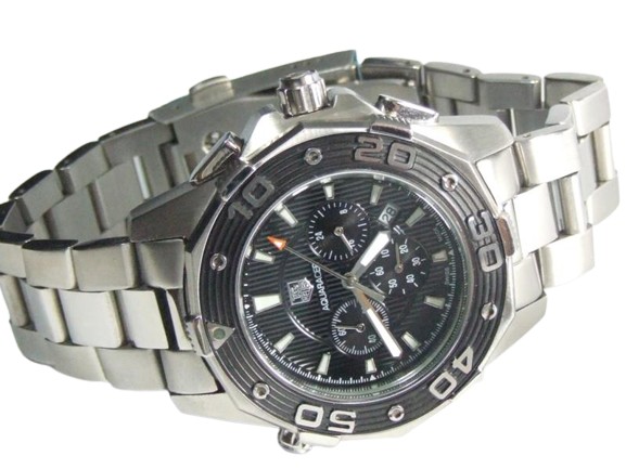 Relogio Tag Auarecer Verde 44mm Pulseira Aço - Foto 2