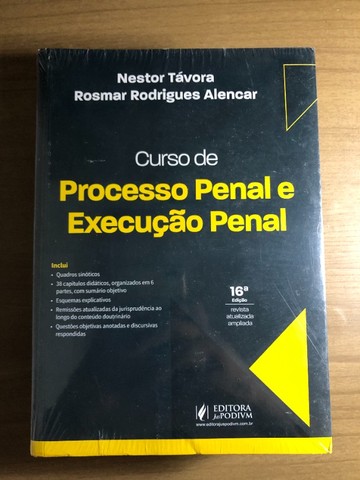 Curso de Processo Penal e Execução Penal - Nestor Tavora - 16º Edição 