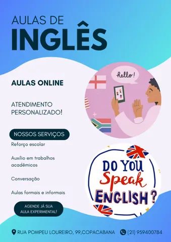 Aulas de Inglês Grátis