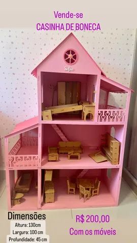 Casinha de Boneca Pink Grande - Wood Toys