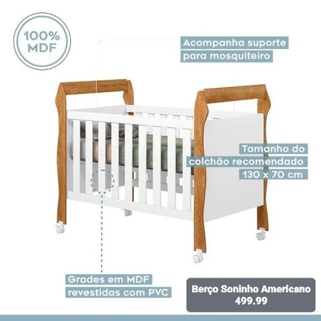BERÇO sonho Americano 100% mdf _ entrega hojee - Foto 4