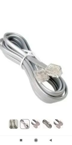 kit 10 fio telefone cabo telefônico rj11 2 vias 1,5 metros